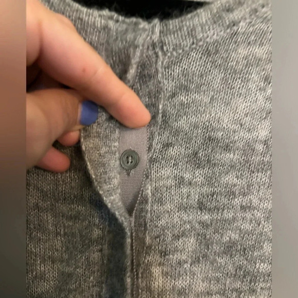 Banana Republic Womens Medium Nylon/Wool/Mohair Cardigan Seam Sleeve Open Cuffs - Picture 3 of 9